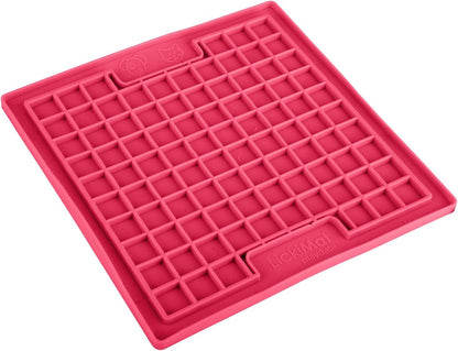 LickiMat Classic Playdate, Cat Slow Feeder Lick Mat, Boredom Anxiety Reducer; Perfect for Food, Treats, Yogurt, or Peanut Butter. Fun Alternative to a Slow Feed Cat Bowl or Dish, Pink