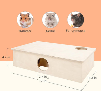 Niteangel Multi-Chamber Hamster House Maze: - Multi-Room Hideouts & Tunnel Exploring Toys for Hamster Gerbils Mice Lemmings (6-Room Large)
