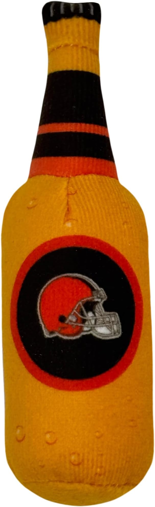 Pets First Best Plush CAT Toy - NFL Cleveland Browns Complete Set of 3 Piece Cat Toys Filled with Fresh Catnip. Includes: 1 Helmet Cat Toy, 1 Football Toy with Feathers & 1 Beer Bottle