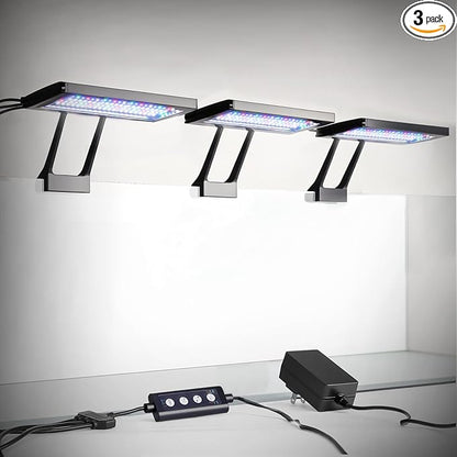 hygger Clip On Aquarium LED Light with Multi-Channel Controller, Fish Tank Light 24/7 Lighting Sunrise-Daylight-Moonlight and DIY Mode, Adjustable Timer/Brightness Light 7 Colors for Freshwater (3)