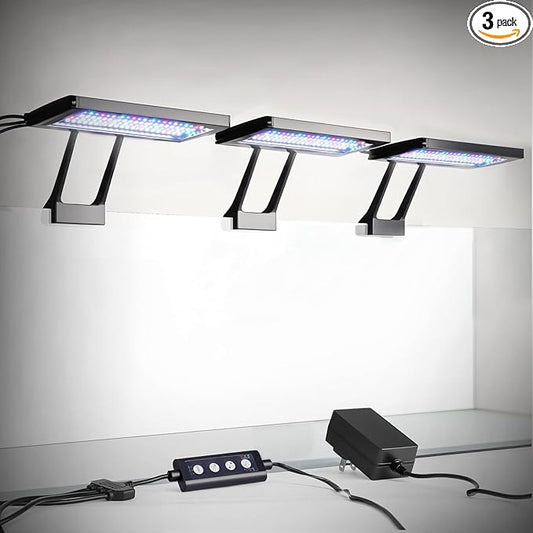 hygger Clip On Aquarium LED Light with Multi-Channel Controller, Fish Tank Light 24/7 Lighting Sunrise-Daylight-Moonlight and DIY Mode, Adjustable Timer/Brightness Light 7 Colors for Freshwater (3)