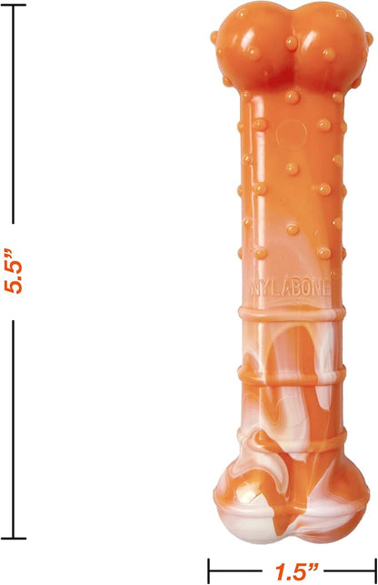Nylabone Limited Edition 70th Birthday Textured Bone Power Chew Toy for Dogs, Durable & Tough Dog Toys for Aggressive Chewers, Roasted Chicken Flavor, Medium Dogs - Up to 35 lbs (1 Count)