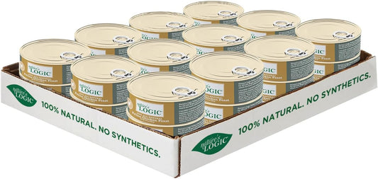 Nature's Logic Wet Cat Food - Feline Chicken Feast 95% Animal Ingredients - No Synthetic Vitamins, Minerals or Artificial Additives, 100% Natural, Grain-Free, Made in USA - Chicken (5.5 oz, 24 pack)