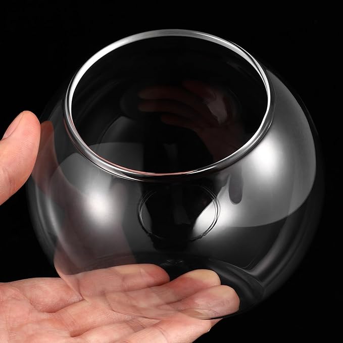 3PCS Glass Terrariums for Plants Glass Fish Bowls Plant Terrarium Air Plant Planter Desktop Bubble Bowls Clear Vases Air Plants Holders Succulent Terrarium