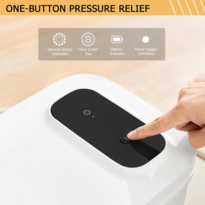 PET MARVEL Automatic Vacuum Sealed Pet Food Container, 13L/15Lbs Air Tight Dog Cat Food Storage Bin with Smart Vacuum Tech & LCD Screen, BPA-Free, Keep Dry Food Fresh for Months