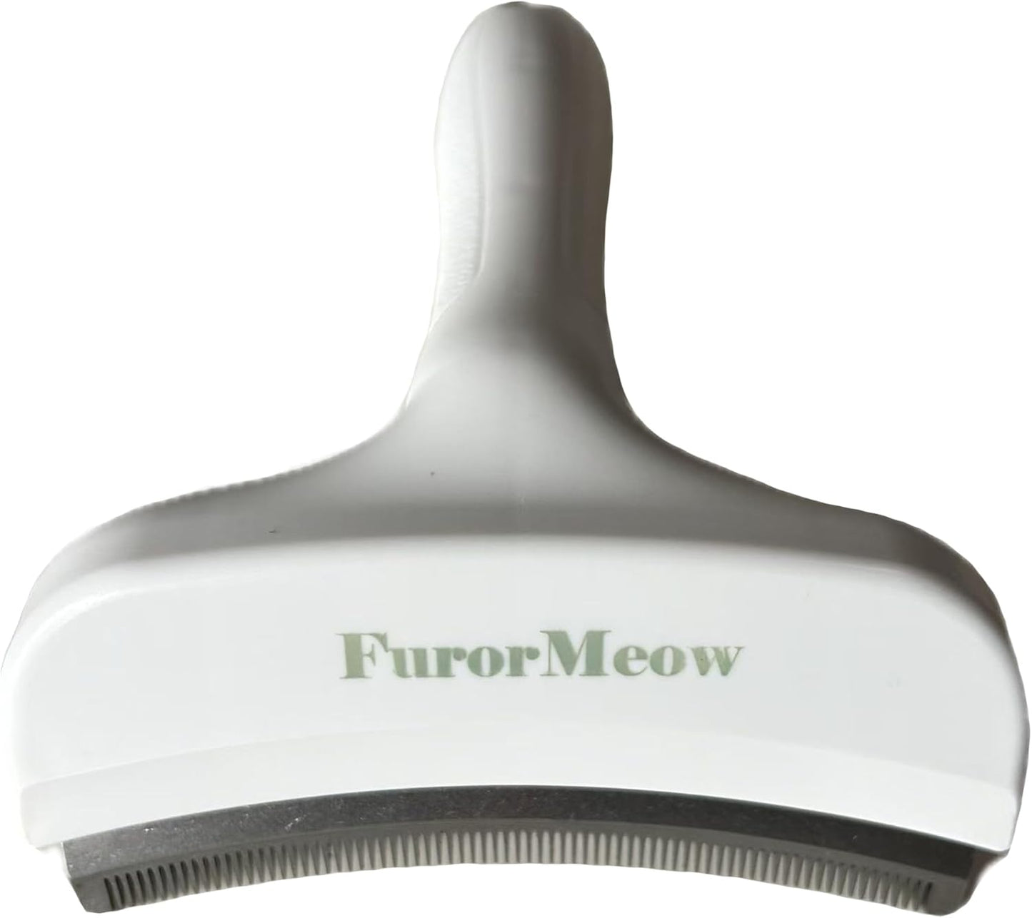 Pet Deshedding Tool with Curve Blade, Cat Grooming Brush, Tight V-shaped Teeth Shedding Comb for Cats and Dogs (White, Large)