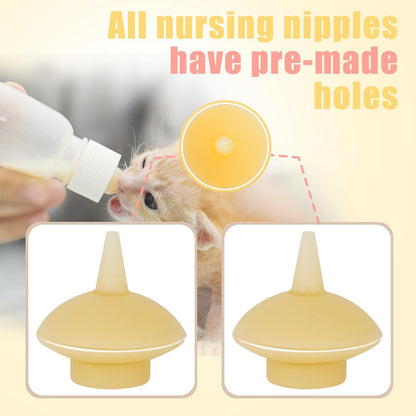 Mini Pet Feeding Bottle and Syringes with Nipples for Small Cat Dog Animals (Model 4)
