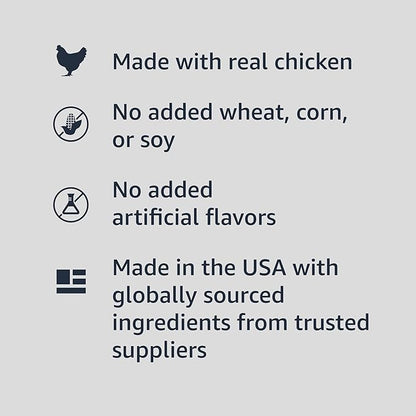 Amazon Basics Chopped Ground Dinner Wet Dog Food Variety Pack, Chicken and Rice Flavor and Chopped Dinner with Chicken, Made with Natural Ingredients, 13.2oz Cans (Pack of 12)