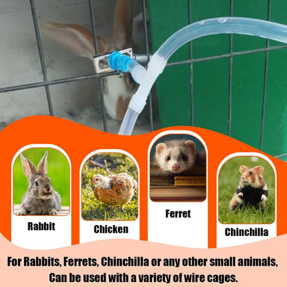 50PCS Automatic Water Rabbit Nipple Drinker Feeders for Rabbit Guinea Pig Ferret Rat Mouse Poultry Watering System (Blue)