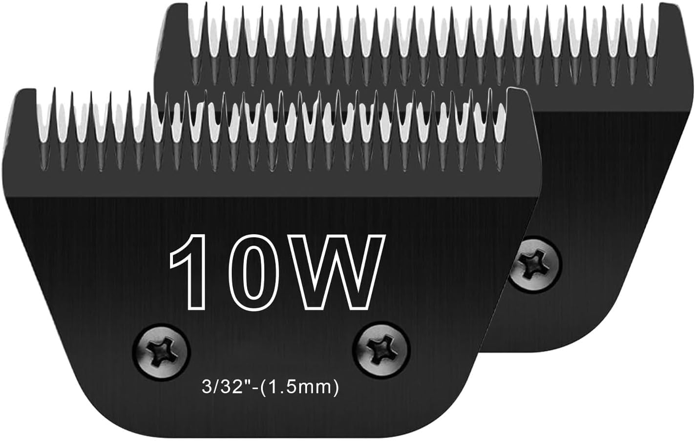 2PCS 10W Wide Blades for Dog Grooming Blades Compatible with Andis Dog Clippers Blades,Dog Clipper Blades Compatible with Oster A5,Wahl km10 Dog Clippers,Stainless-Steel Blade Sharp