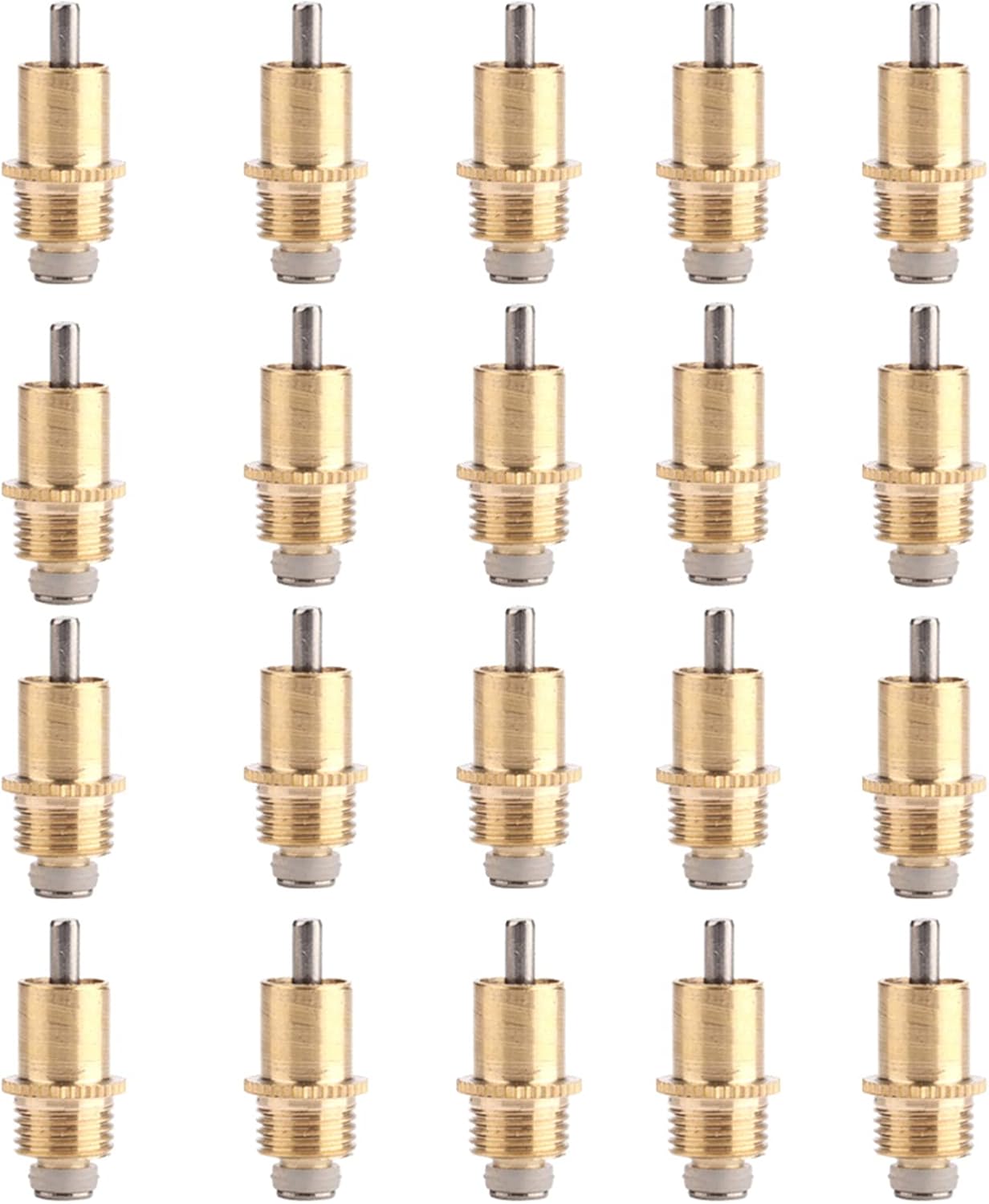 20Pcs Rabbit Drinker Nipple Waterer Set, Automatic 360 Degree Long Automatic Rabbit Nipple Drinker, Stainless Steel Nipples Cage Accessories, Drinking Water Tool for Small Animals