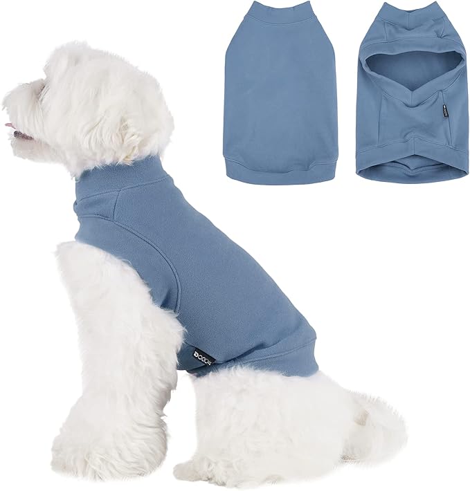 Soft Fleece Dog & Cat Sweatshirt - Warm Pullover Hoodie for Small to Medium Pets - Comfortable Winter Clothes for Cold Weather