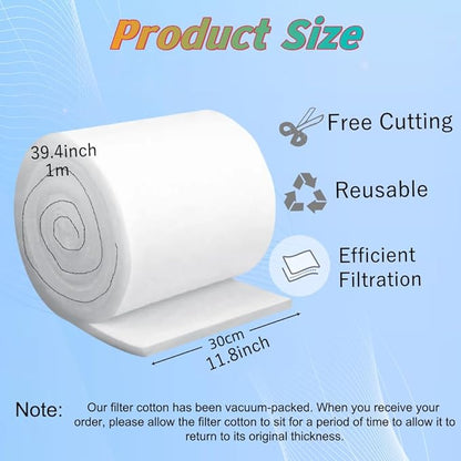 Aquarium Filter Pad 39.4 x 11.8in Aquarium Filter Media for Crystal Clear Water Fish Tank Ponds Garden Saltwater Fershwater Plant Trutle