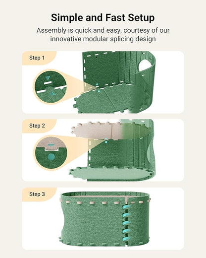 DownyPaws Cat House for Indoor Cats, Cat Bed Cave for Multiple & Large Cats Up to 22 Lbs, Scratch Resistant Peekaboo Cat Caves, Foldable Tunnel Enclosed Bed, PeekaPurr, Forest