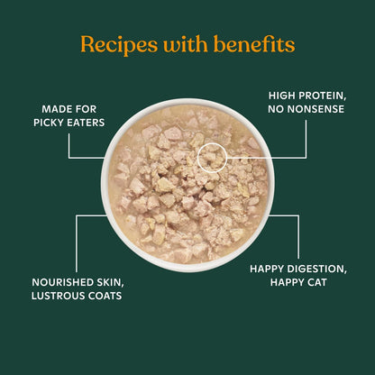 Made by Nacho Minced Cage-Free Chicken and Salmon in Bone Broth Cups, Enriched with Vitamins and Prebiotics, Variety Pack, 10 Cups, 2.5 oz