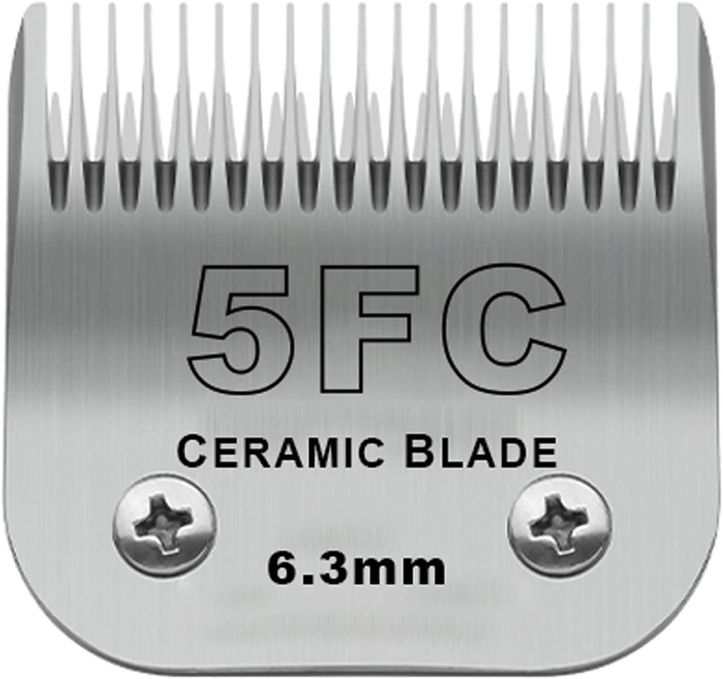 Detachable Pet Dog Grooming Clipper Ceramic Blades,Compatible with Andis Size 5FC 1/4”(6.3mm) Cut Length,Compatible with Oster A5,Wahl KM10 Series Clippers