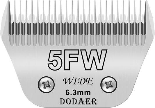 5FW Detachable Dog Grooming Wide Blades,Compatible with Andis,Oster A5,Wahl KM10 Series Clippers,Cut Length 1/4"(6.3mm)