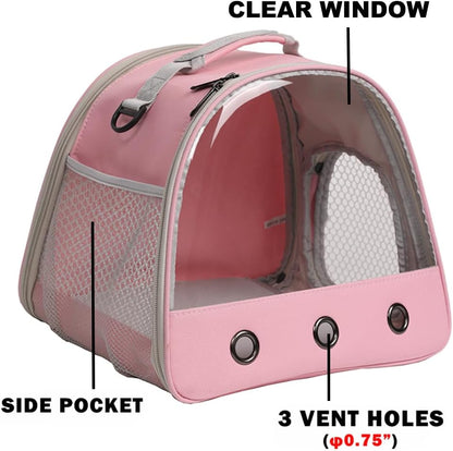 Guinea Pig Carrier Backpack, Clear Bubble Window Backpack for Guinea Pig, Bunny Rat Bird (Grey, Carrier)