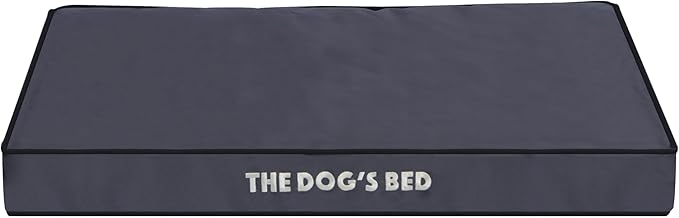 The Dog’s Bed Orthopedic Dog Bed, Medium Grey with Black Trim, Waterproof, Supportive Dog Bed with Washable Replaceable Covers