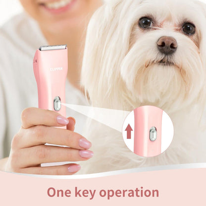 Dog Cat Home Hair Waterproof Clipper Portable Electric USB Rechargeable Pet Grooming Tools Low Noise Shaver Cordless Trimmer for Small and Large Pets