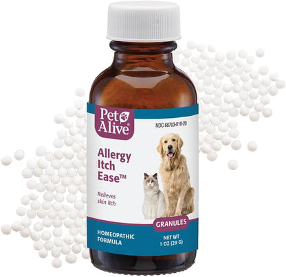 PetAlive Anti Itch Relief for Dogs and Cats Granules - Homeopathic Cat and Dog Allergy Relief - Stops Scratching, Soothes Redness and Dryness - Anti Itch for Dogs and Cats