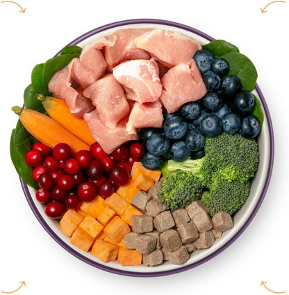 ULTIMATE PET NUTRITION Nutra Complete, 100% Freeze Dried Veterinarian Formulated Raw Dog Food with Antioxidants Prebiotics and Amino Acids, (1 Pound, Pork)