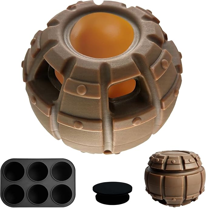 Yipetor Treat Dispensing Dog Toy, Long-Lasting Durable Large Dog Toys, Freezable Fillable Rubber Dog Toys, DIY Interactive Dog Puzzle Play Toy, Holds Kibble, Stopper+Silicone DIY Treat Tray (Medium)