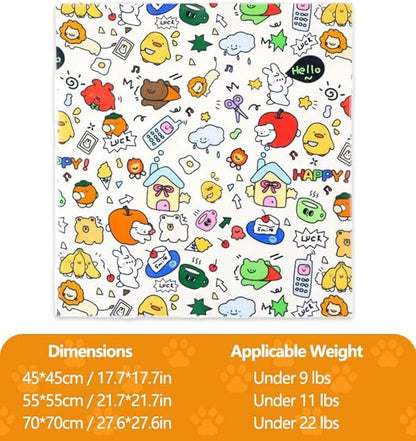 Magic Cat Wrap for Cutting Nails & Grooming, Self Adherent Fabric Wrap for Cats, Multi Functional Pet Grooming Towel Blanket, Wrap Snug and Groom for Cats, 17.7in, Under 9 Ibs