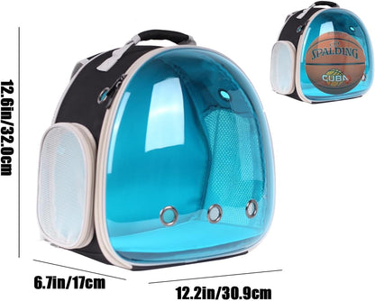Portable Guinea Pig Backpack, Polarized Bubble Backpack for Small Animals Travel Handbag Cage for Kitten Rabbit Squirrel Bearded Dragon Turtle Breathable Carrier