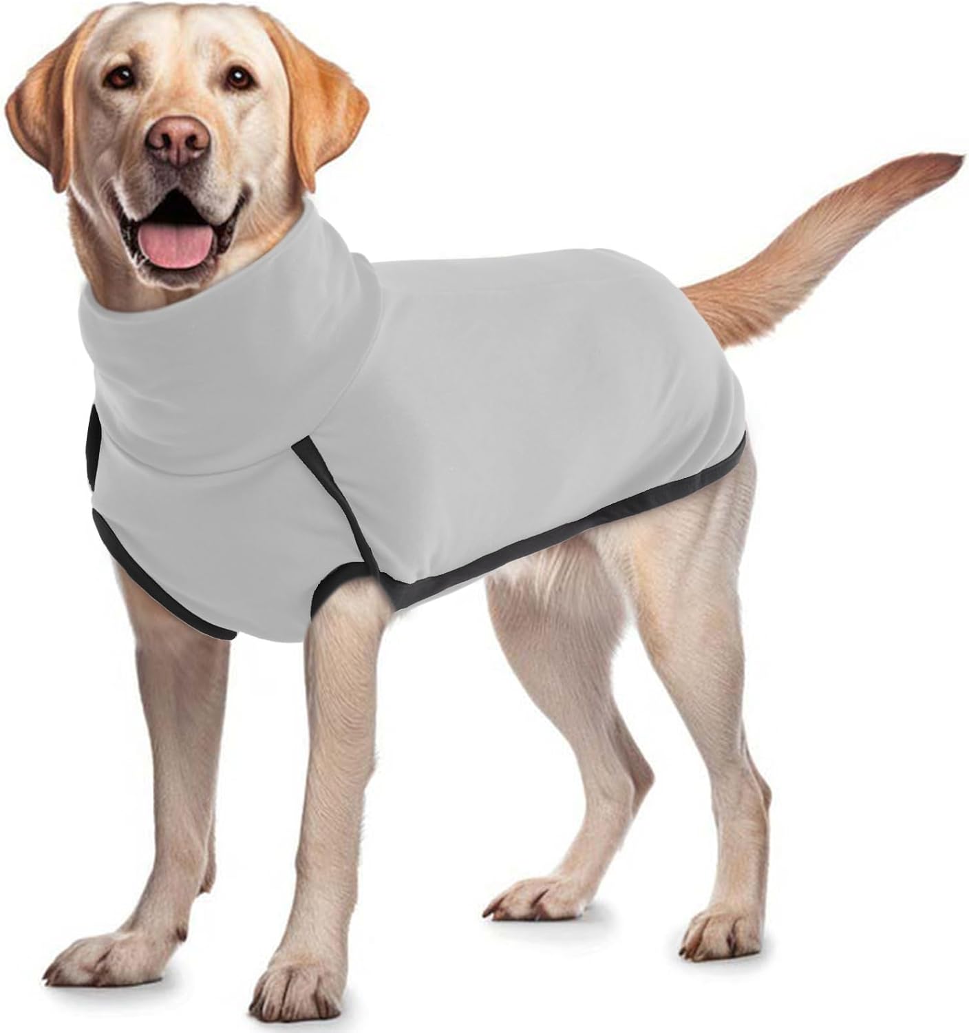 ROZKITCH Dog Winter Coat Soft Pullover Pajamas, Pet Windproof Warm Cold Weather Jacket Vest Cozy Jumpsuit Apparel Outfit Clothes for Walking Sleep Grey XL