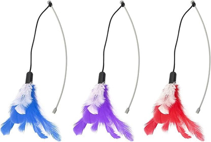 DOEL Replacement Feather Wand for Cat Toys Automatic Electric Tumbler Cat Exercise Toy for Play Kitten Teaser Feather