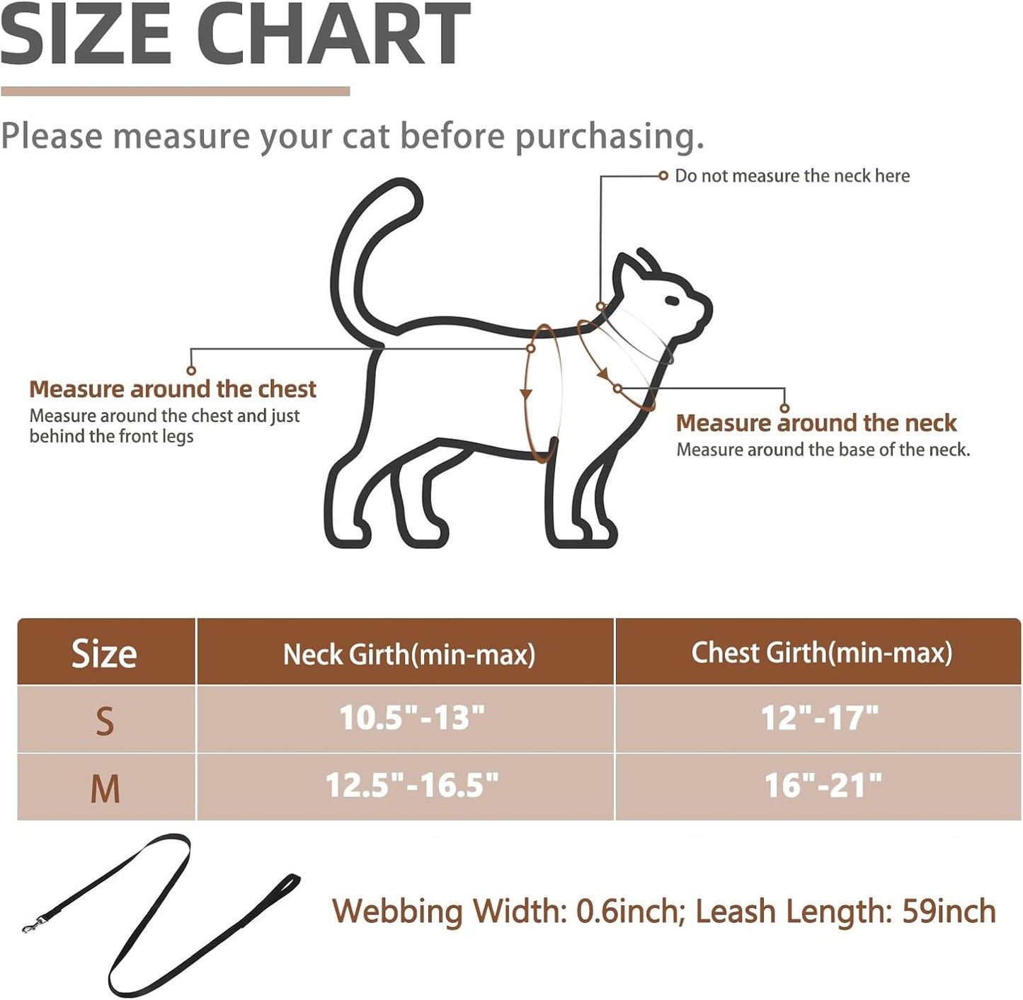 PUPTECK Cat Harness and Leash Set Escape Proof, Adjustable Reflective Kitten Jacket Easy Control, Pet Vest Harness for Cats Small Dogs Puppies Walking and Travel