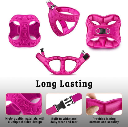Comfort fit Step-in Dog & Puppy Harness - Comfortable All Weather Dog Vest Harness: Adjustable, Soft Padded, Easy to Put-on for Small, Medium-Sized Dogs.