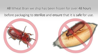 Wheat Bran Bedding & Gutload for Mealworms, Superworms, and Feeder Insects – 1/2 lb (8 oz) by Five-Star Feeders