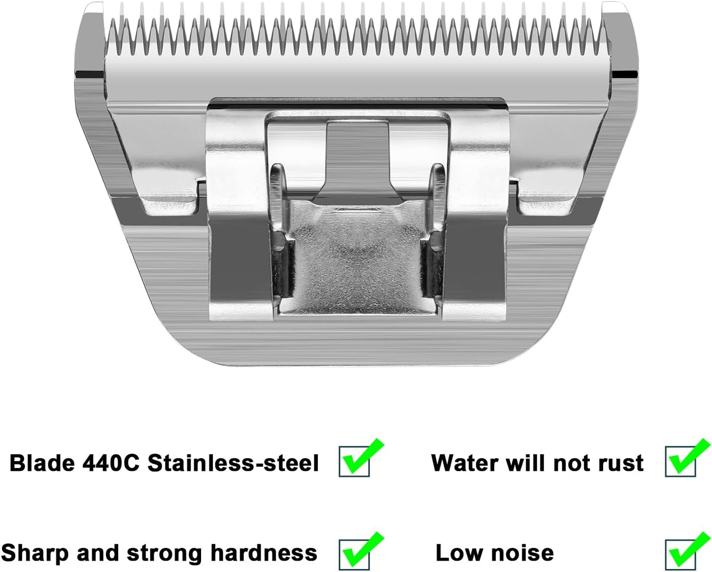 10W Detachable Dog Grooming Wide Blades,Compatible with Andis,Oster A5,Wahl KM10 Series Clippers,Cut Length 1/16”(1.5mm)