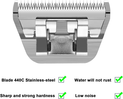 10W Detachable Dog Grooming Wide Blades,Compatible with Andis,Oster A5,Wahl KM10 Series Clippers,Cut Length 1/16”(1.5mm)