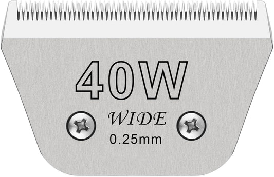 40W Dog Grooming Clipper Replacement Blades, Compatible with Ainds, Oster A5, Wahl Km10 and Other Series Clippers, Blade Size-40W Cut Length 1/100"(0.25mm)