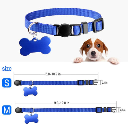 Upgraded Puppy Collars for Litter Puppy ID Collars Whelping Supplies Soft Nylon Breakaway Coloured Collars with 12 ID Tags and 6 Record Keeping Charts(M)