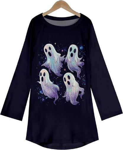 MARSVOVO Women Novelty Graphic Plus Size Sweater Crewneck Long Sleeve Cute Printed Loose Fit Casual Fall Sweaters Top