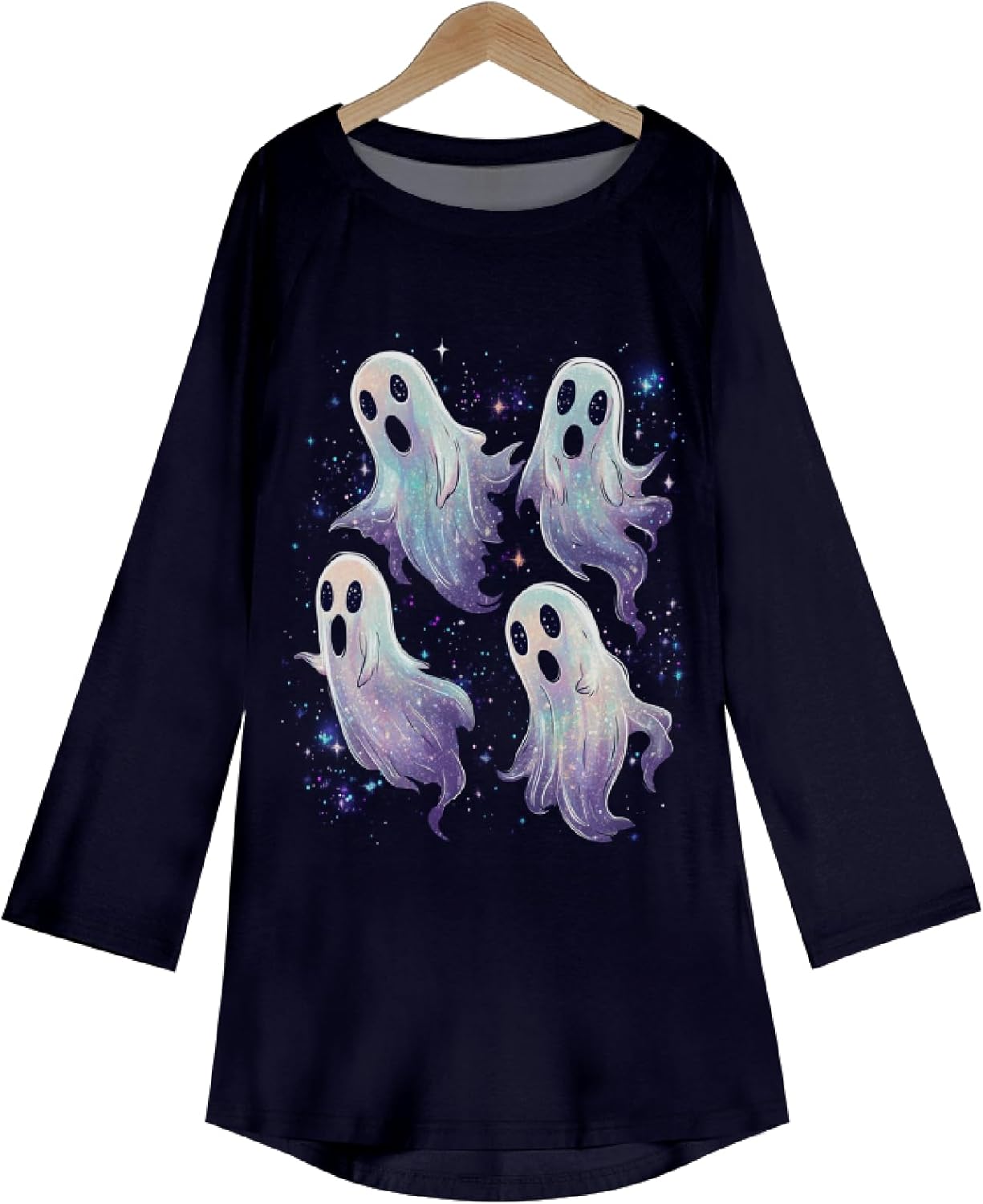 MARSVOVO Women Novelty Graphic Plus Size Sweater Crewneck Long Sleeve Cute Printed Loose Fit Casual Fall Sweaters Top