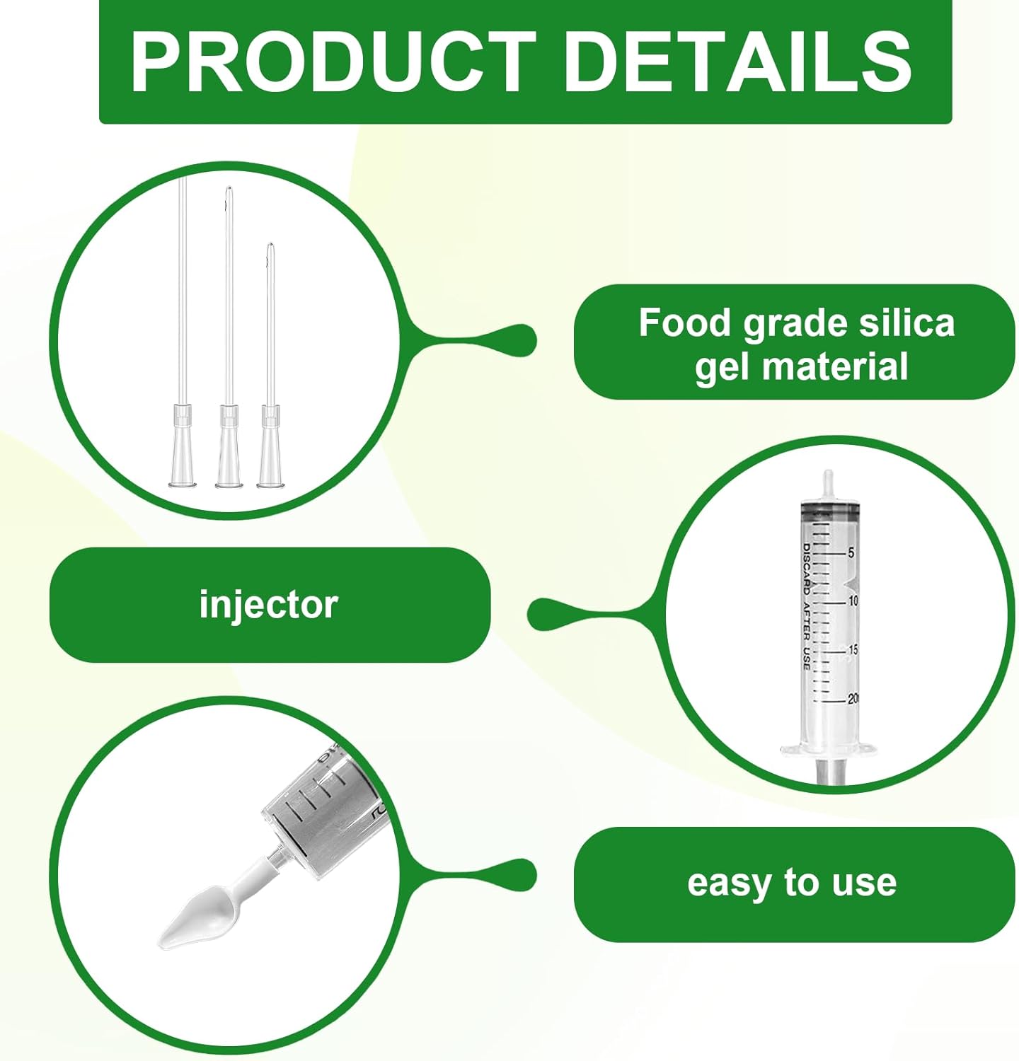 Baby Bird Feeding Syringe Kit – 5 Pack 20ml Plastic Syringe Set, Feeding Tubes and Spoon, Reusable Feeding Syringe for Birds, Rabbits, Kittens and Small Pets