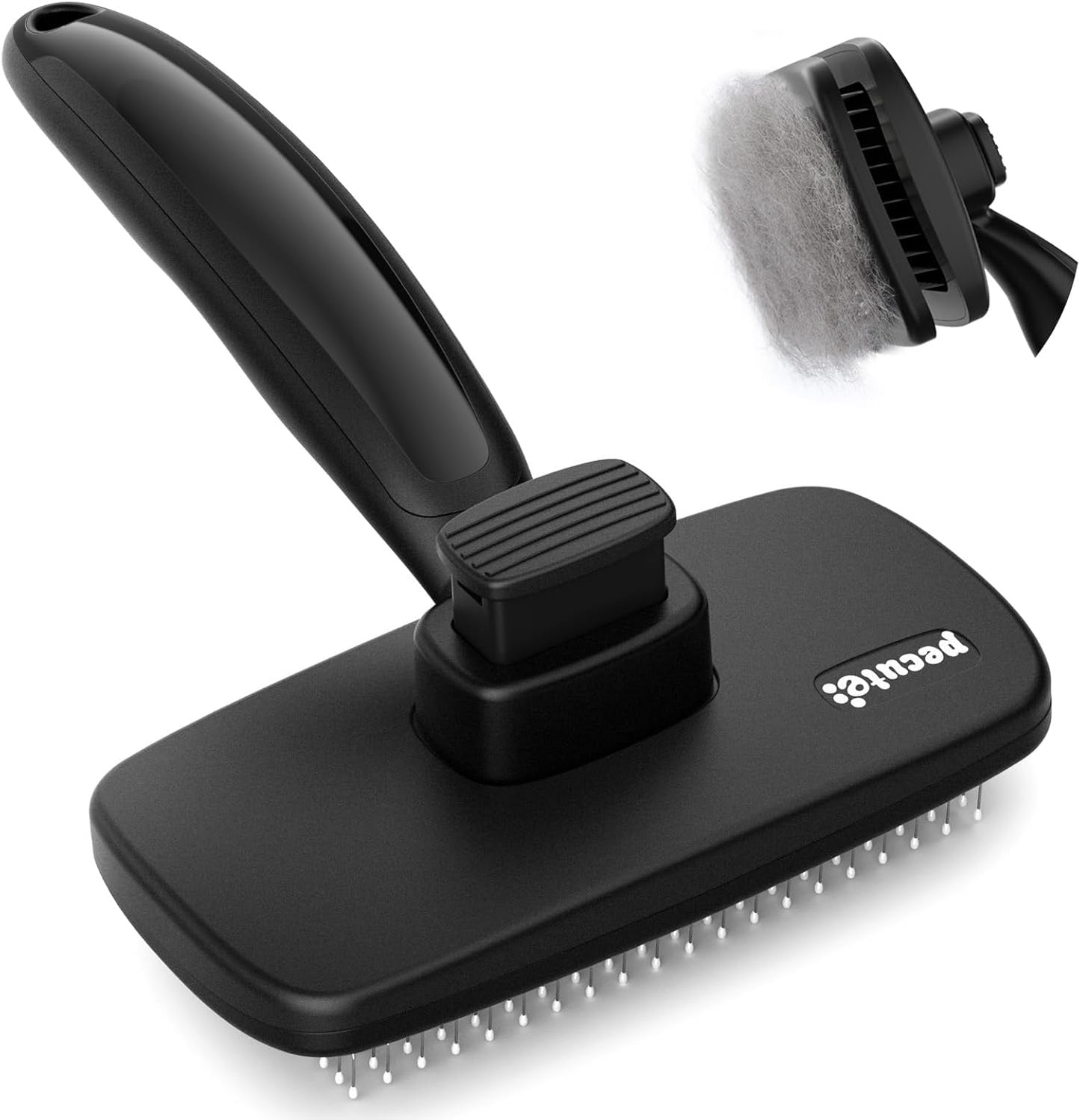 Pecute Self-Cleaning Slicker Brush for Dogs, Cats, Lightweight Dog Brush for Shedding Massaging Grooming, Cat Brush Gently Removes Loose Fur Undercoat for Dogs Cats Rabbits of All Hair Types