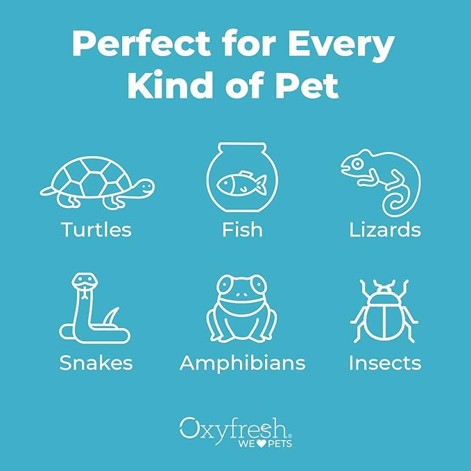 Oxyfresh Premium Terrarium Cleaner – Professional Amphibian and Reptile Terrarium Smell Eliminator – Safe & Quickly Removes Waste & Odors – Streak Free Glass – Bleach Free