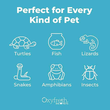 Oxyfresh Premium Terrarium Cleaner – Professional Amphibian and Reptile Terrarium Smell Eliminator – Safe & Quickly Removes Waste & Odors – Streak Free Glass – Bleach Free