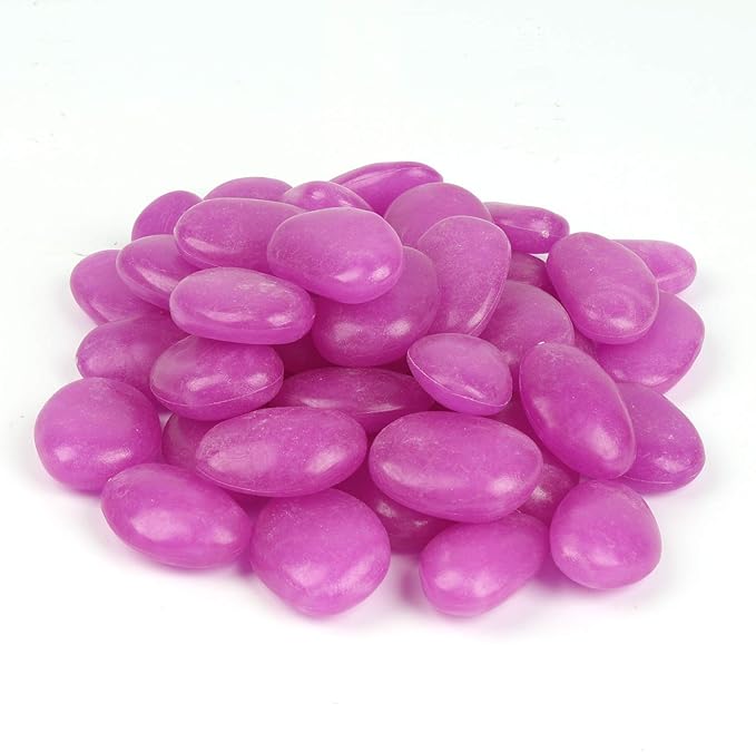 Shiny Stone Glow in The Dark Pebbles,Decorative Glow Stones,Fish Tank Aquarium Gravel,Glow Pebbles for DIY Garden Gifts Decoration(Big Size, 3-4cm, 400g/14.1oz) (Purple)