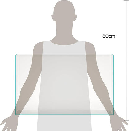 LANDEN 75H 37 Gallon Rimless Low Iron Aquarium Tank, W29.5×D17.7×H17.7 in(75x45x45cm) 8mm Thickness with Black Nano Foam Leveling mat Included