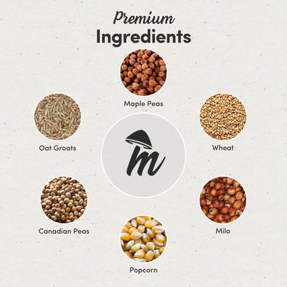 Mycelium Organic Racing Pigeon Food (5 LB Bag) | High-Protein Bird Seed with Vitamin Premix | Supports Endurance, Muscle Recovery & Flight Performance | Non-GMO, No Fillers, Made in USA