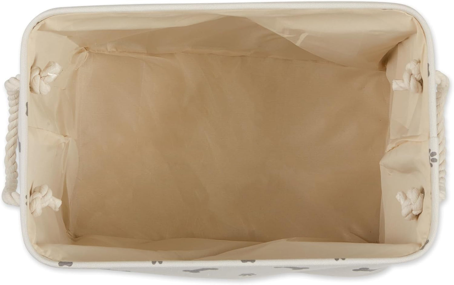 Bone Dry Pet Storage Collection Paw and Bone Print, Medium Rectangle, 16x10x12, Gray