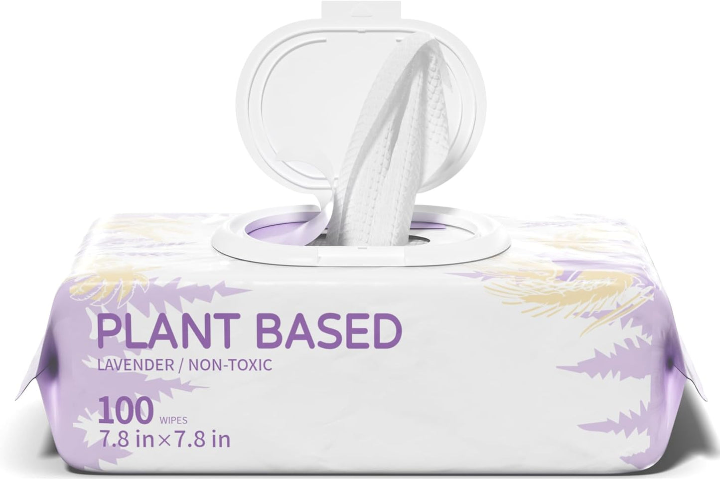 100 PCS Dog Wipes for Paws and Butt Hypoallergenic Pets Cleansing & Deodorizing Anal Gland Hygienic Puppy Wipes for Dogs Face and Body Wipes Cleaning Fur Doggie Wipes Doggy Wipes (Lavender)