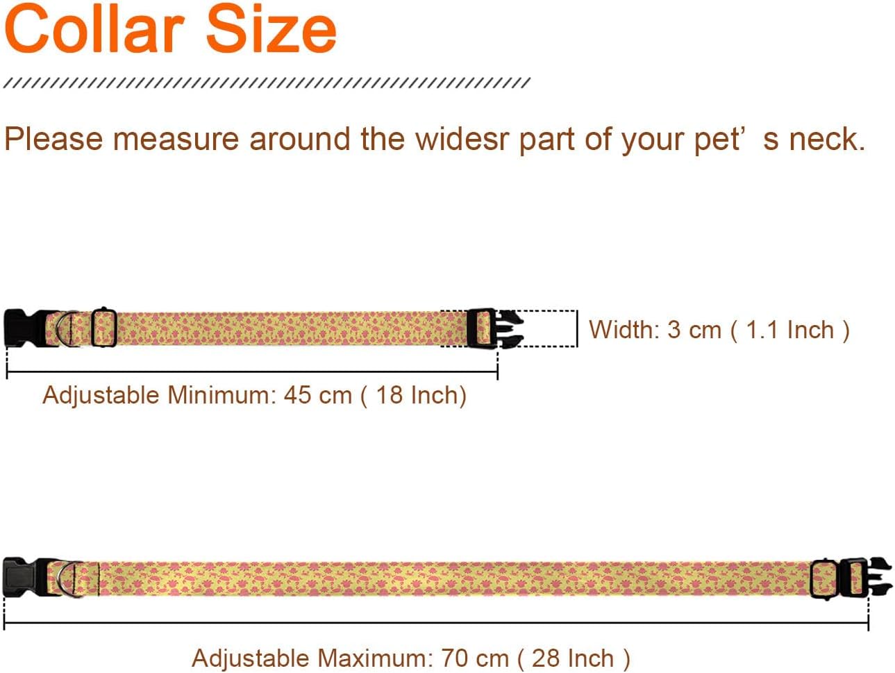 Red Crab Yellow Pet Collar Cat Dog Neck Strap Quick Release Buckle Adjustable Female Male Puppy Corgi